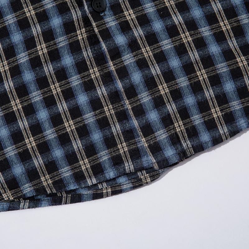 Chemise Polo à Manches Courtes à Motif Plaid