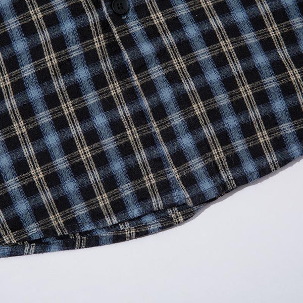 Chemise Polo à Manches Courtes à Motif Plaid