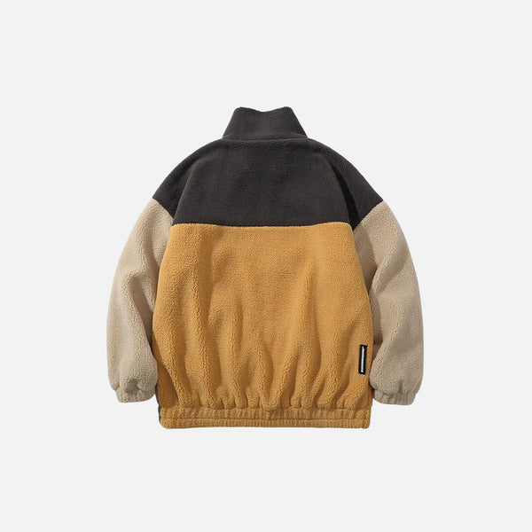 Veste Sherpa en Polaire à Empiècements pour Homme